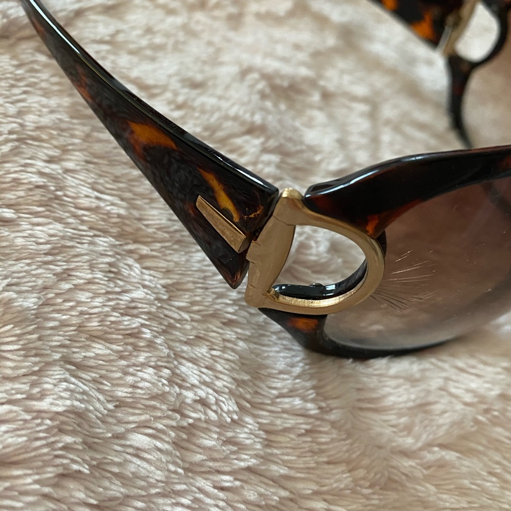 Oversized Gucci sunglasses / brown black